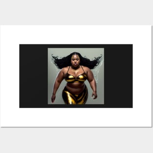 Summer Vibes, Curvy Summer, Curvy and Beautiful Superwoman, Swimmer Athlete. Female are strong. Sticker Posters and Art